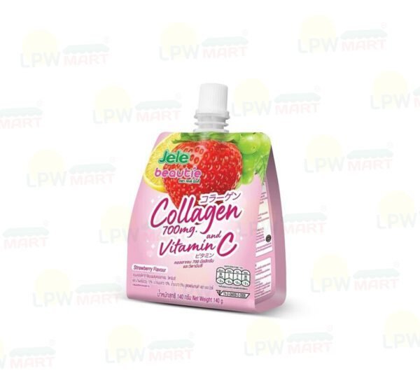 JELE BEAUTIE Strawberry Flavour Collagen and Vitamin C 140g